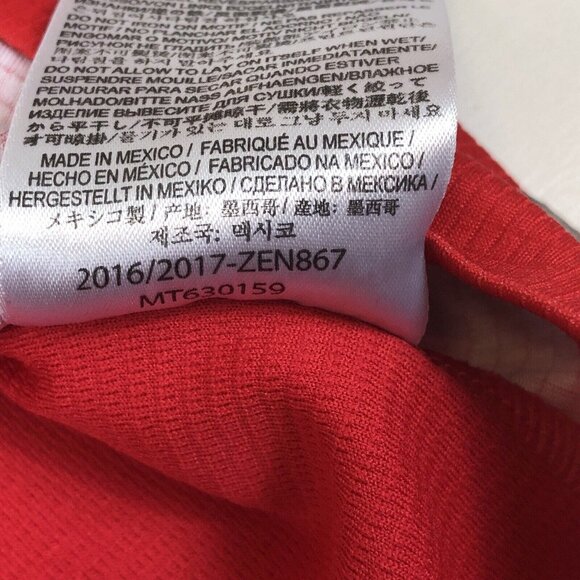 Costa Rica National Team Soccer Football Red Team Jersey New Balance Medium - Picture 7 of 10